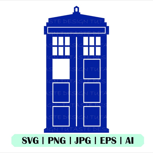 Tardis Doctor Who Svg, Tardis Doctor Who Png, Svg, Png, kommerzielle Nutzung, Clipart, Cricut, Silhouette