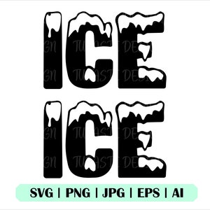 Ice Ice Svg, Ice Ice Baby Png, JPG, Silhouette, Ice Design, Sublimation, Cricut, Téléchargement numérique, Fichier coupé