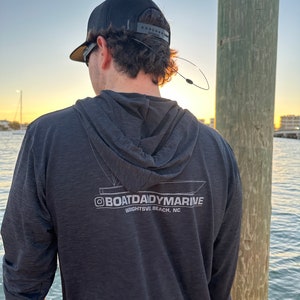 Boat Daddy Marine Hooded Long Sleeve Anetik Dry Fit Performance Fishing Shirt