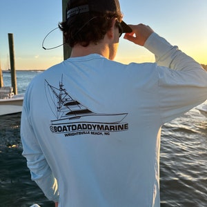 New Boat Daddy Marine Long Sleeve Anetik Dry Fit Performance Fishing Shirt