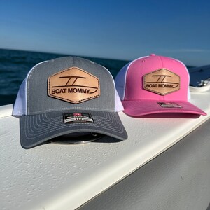 Boat Mommy Richardson Leather Patch Trucker Hat