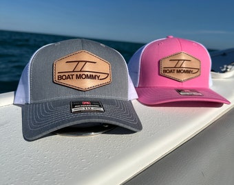 Boat Mommy Richardson Leather Patch Trucker Hat