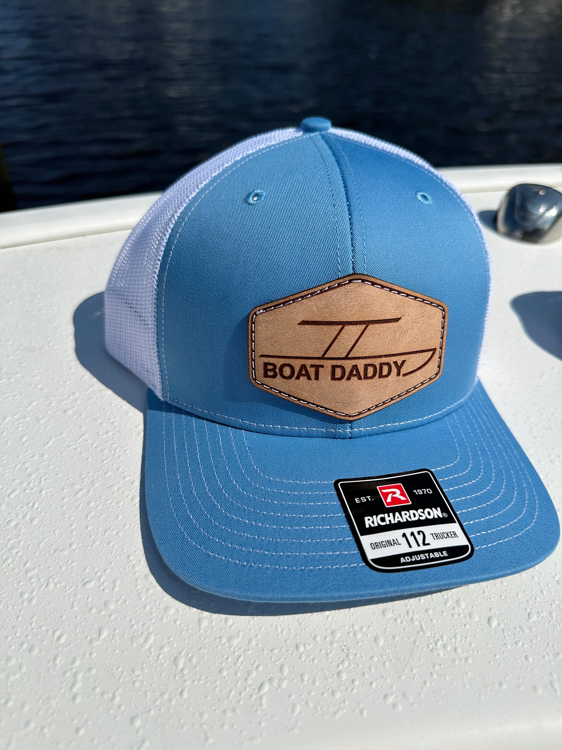 Boat Daddy Marine Richardson Leather Patch Trucker Hat - Etsy
