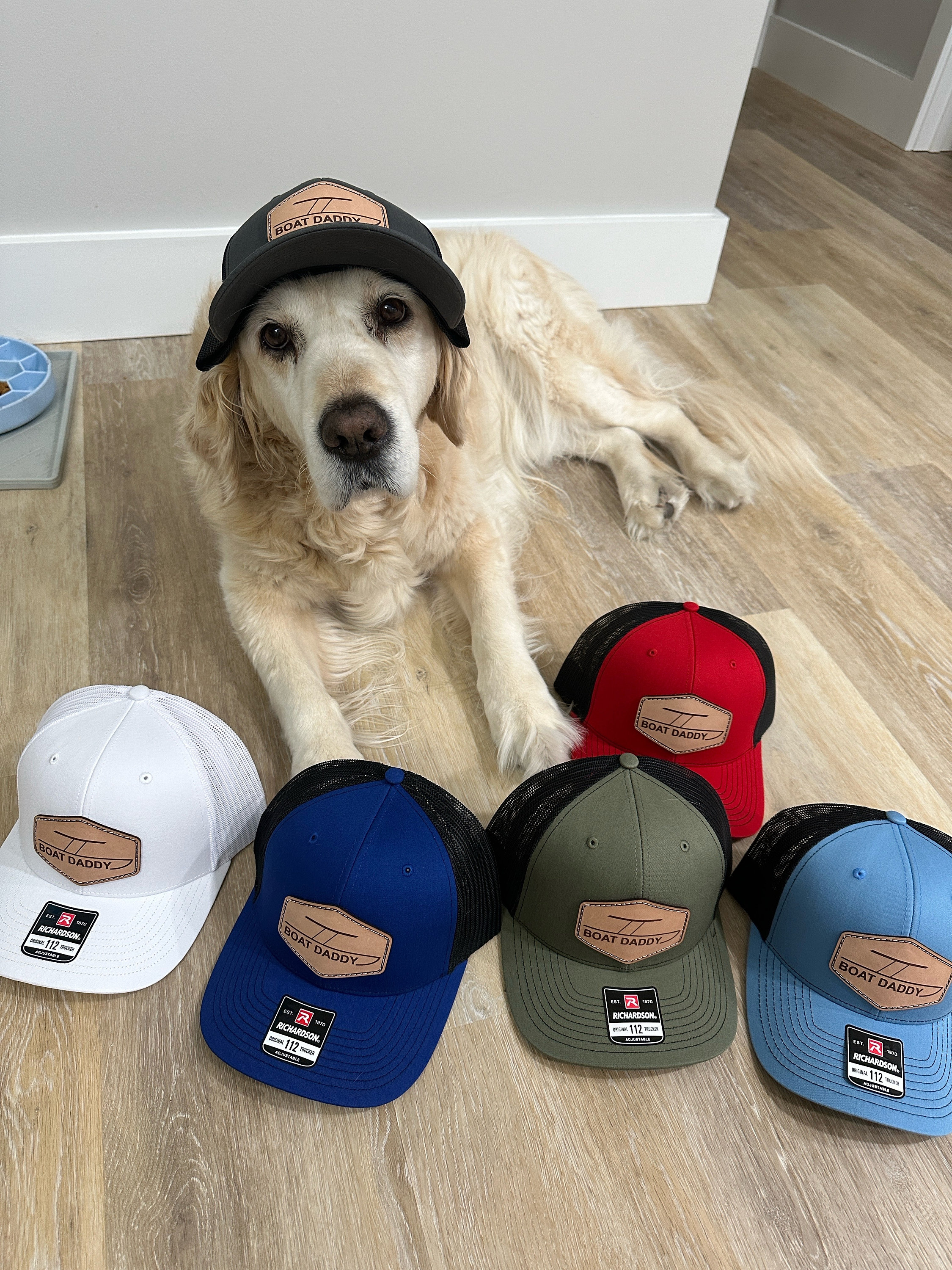 Boat Daddy Marine Richardson Leather Patch Trucker Hat - Etsy