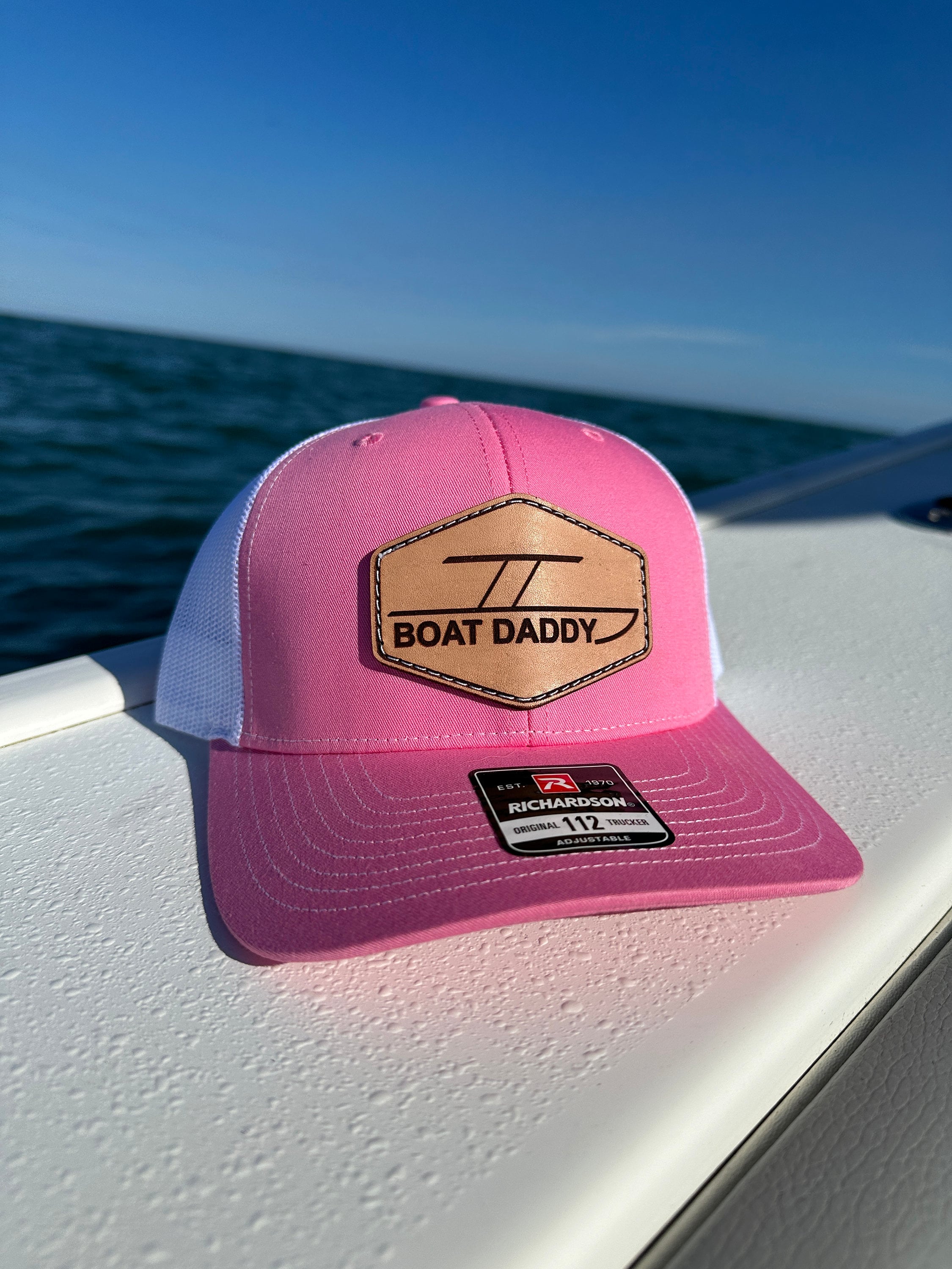 Boat Daddy Marine Richardson Leather Patch Trucker Hat - Etsy