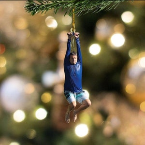 I Think You Should Leave Zip Line Acrylic Christmas Ornament, Funny Meme Ornament Christmas Tree Decor Gift, Tim Robinson Ornament