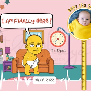 Baby anouncement su misura I Simpson