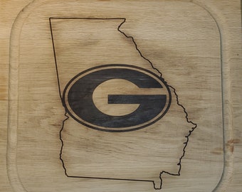Georgia bulldogs Butcher Block