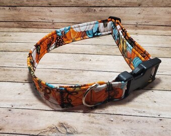 Harvest Pumpkins Large Dog Collar