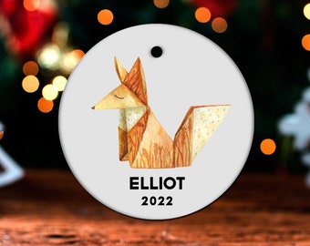 Origami Christmas Ornament, Personalized Origami Ornament, Origami Gift, Origami Christmas Tree Decor, Origami Decoration, Present GO608