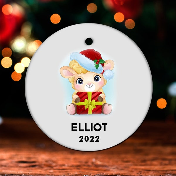 Sheep Christmas Ornament, Personalized Sheep Ornament, Sheep Gift, Sheep Christmas Tree Decor, Sheep Decoration, Sheep Present GO501