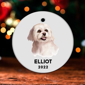 Maltese Christmas Ornament, Personalized Maltese Ornament Maltese Gift Maltese Christmas Tree Decor, Maltese Decoration, Maltese Present GO9