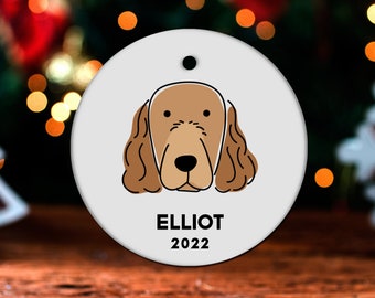 Irish Setter Christmas Ornament, Personalized Irish Setter Ornament, Irish Setter Gift, Irish Setter Christmas Tree Decor, Decoration GO21