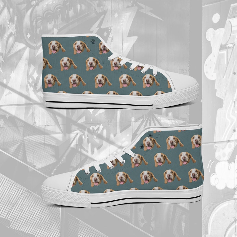 Dog Somoyed Pattern Print Sneaker Shoes For Men Women