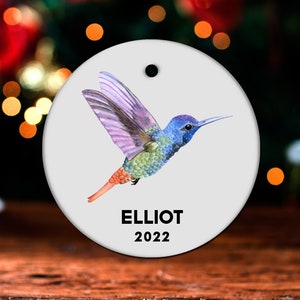Hummingbird Christmas Ornament, Personalized Hummingbird Ornament, Hummingbird Gift, Hummingbird Christmas Tree Decor, Decoration GO552
