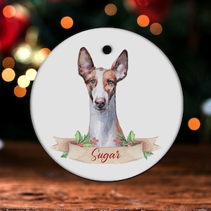 Adorno del sabueso ibicenco, decoración del árbol de Navidad del sabueso ibicenco, regalo del propietario del sabueso ibicenco GH40