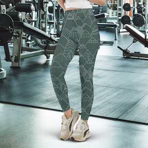 Mountains Leggings, Mountains Sports Clothing, Mountains Gift, Hiking Leggings, Yoga Pants, Mountains Activewear EG34