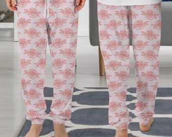 Rose Pajama Pants, Rose Pajama, Rose Gift, Funny Pajama PP61