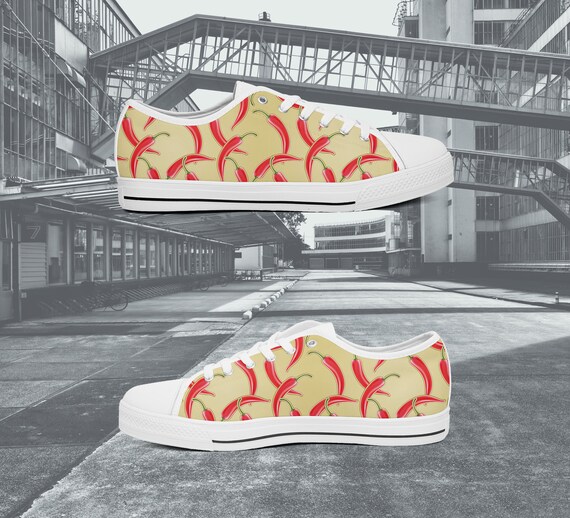 Pepper Canvas Schoenen Lage Top Canvas Schoen Pepper Gift Pepper Thema Pepper Footwear Pepper Design Pepper Print Kerstcadeau LCS34 Etsy Nederland
