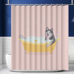 Dogs Shower Curtain, Dog Owner Gift, Dog Mom Gifts, Dog Owner Present, Dogs in the Bath, Funny Shower Curtain, Cute Shower Curtain SC4