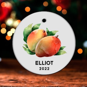 Mango Christmas Ornament, Personalized Mango Ornament, Mango Gift, Mango Christmas Tree Decor, Mango Decoration, Mango Present GO26