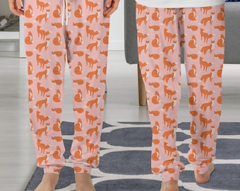 Pantalones de pijama Fox, pijama Fox, regalo Fox, pijama divertido PP30