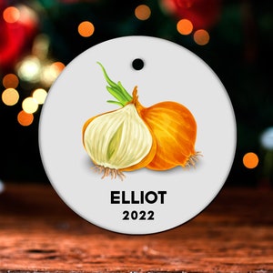 Onion Christmas Ornament, Personalized Onion Ornament, Onion Gift, Onion Christmas Tree Decor, Onion Decoration, Onion Present GO45
