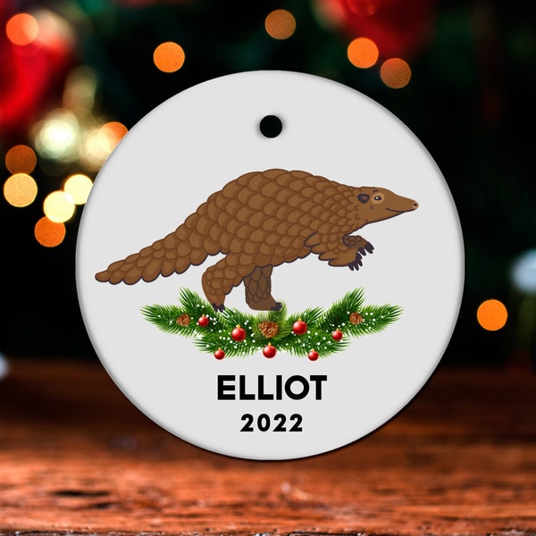 Pangolin Christmas Ornament, Personalized Pangolin Ornament, Pangolin Gift, Pangolin Christmas Tree Decor, Pangolin Decoration Present GO570