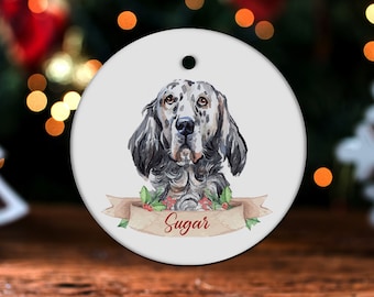 English Setter Ornament, English Setter Christmas Tree Decor, English Setter Owner Gift GH33