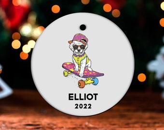 Skateboarding Christmas Ornament, Personalized Skateboarding Ornament, Skateboarding Gift, Skateboarding Christmas Tree Decor GO418