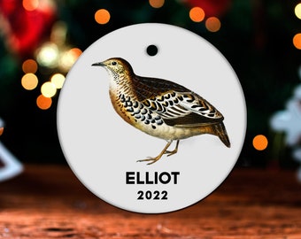 Quail Christmas Ornament, Personalized Quail Ornament, Quail Gift, Quail Christmas Tree Decor, Quail Decoration, Quail Present GO522