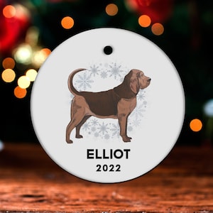 Bloodhound Christmas Ornament, Personalized Bloodhound Ornament, Bloodhound Gift Bloodhound Christmas Tree Decor Bloodhound Decoration GO381