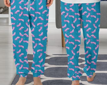 Pantalon de pyjama axolotl, pyjama axolotl, cadeau axolotl, pyjama drôle PP37