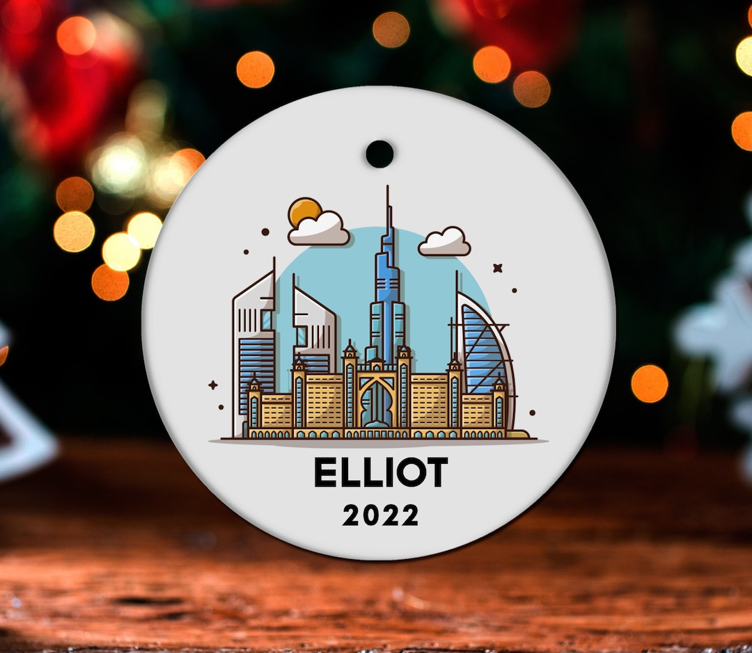 Dubai Christmas Ornament, Personalized Dubai Ornament, Dubai Gift ...