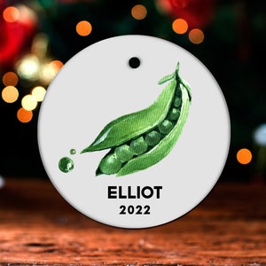 Bean Christmas Ornament, Personalized Bean Ornament, Bean Gift, Bean Christmas Tree Decor, Bean Decoration, Bean Present GO621