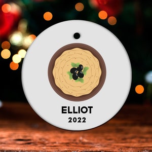 Hummus Christmas Ornament, Personalized Hummus Ornament, Hummus Gift, Hummus Christmas Tree Decor, Hummus Decoration, Hummus Present GO363