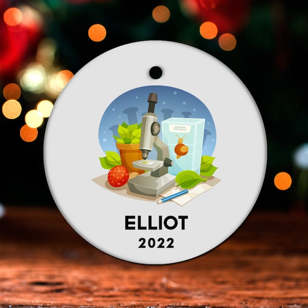 Biology Christmas Ornament, Personalized Biology Ornament, Biology Gift, Biology Christmas Tree Decor, Biology Decoration, Present GO536