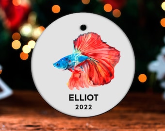 Fish Christmas Ornament, Personalized Fish Ornament, Fish Gift, Fish Christmas Tree Decor, Fish Decoration, Fish Present GO354