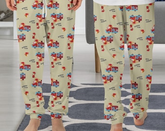 Fireman Pajama Pants, Fireman Pajama, Fireman Gift, Funny Pajama PP46