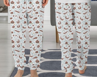 Otter Pajama Pants, Otter Pajama, Otter Gift, Funny Pajama PP67