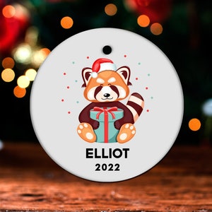 Red Panda Christmas Ornament, Personalized Red Panda Ornament, Red Panda Gift, Red Panda Christmas Tree Decor, Red Panda Decoration GO580