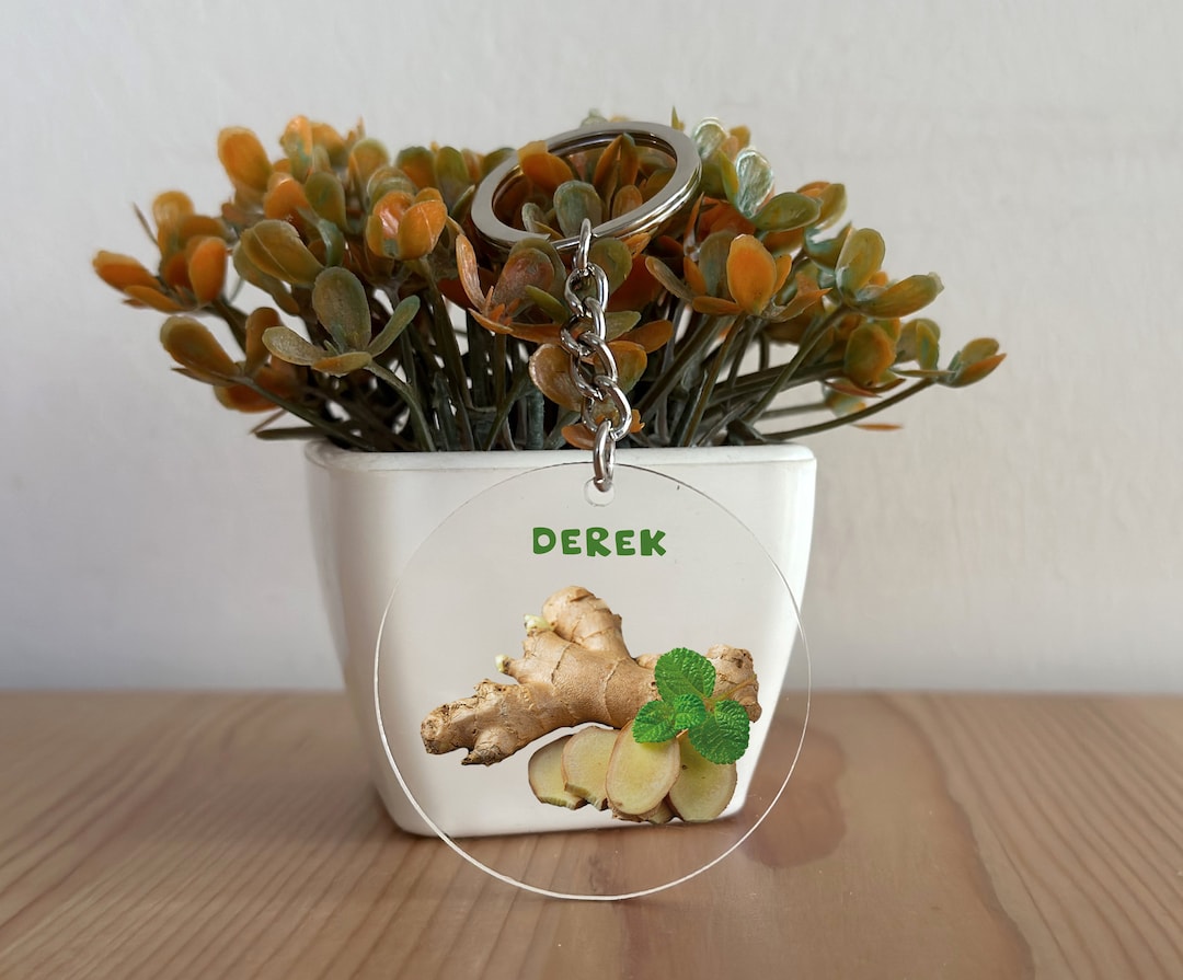 Ginger Keychain, Ginger Gift, Chritstmas Gift, Birthday Gift, Ginger Key Ring, Ginger Themed