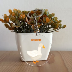 Goose Keychain, Goose Gift, Goose Key Ring, Chritstmas Gift, Birthday Gift, Goose Themed GK291