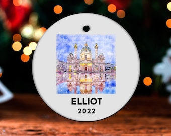 Vienna Christmas Ornament, Personalized Vienna Ornament, Vienna Gift, Vienna Christmas Tree Decor, Vienna Decoration, Vienna Present GO102