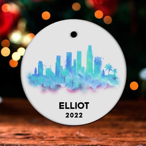 Los Angeles Christmas Ornament, Personalized Los Angeles Ornament, Los Angeles Gift, Los Angeles Christmas Tree Decor, Decoration GO281