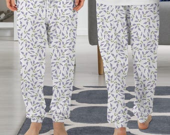 Lavender Pajama Pants, Lavender Pajama, Lavender Gift, Funny Pajama PP66