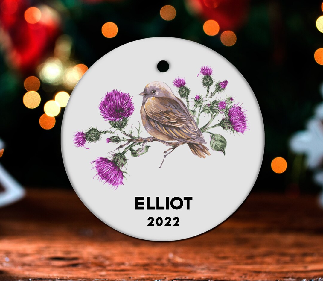 Thistle Christmas Ornament, Personalized Thistle Ornament, Thistle Gift ...