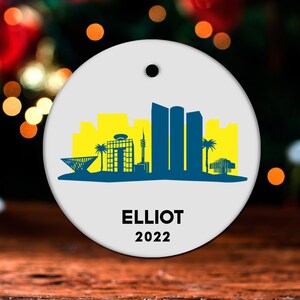 Tel Aviv Christmas Ornament, Personalized Tel Aviv Ornament, Tel Aviv Gift, Tel Aviv Christmas Tree Decor, Tel Aviv Decoration GO391
