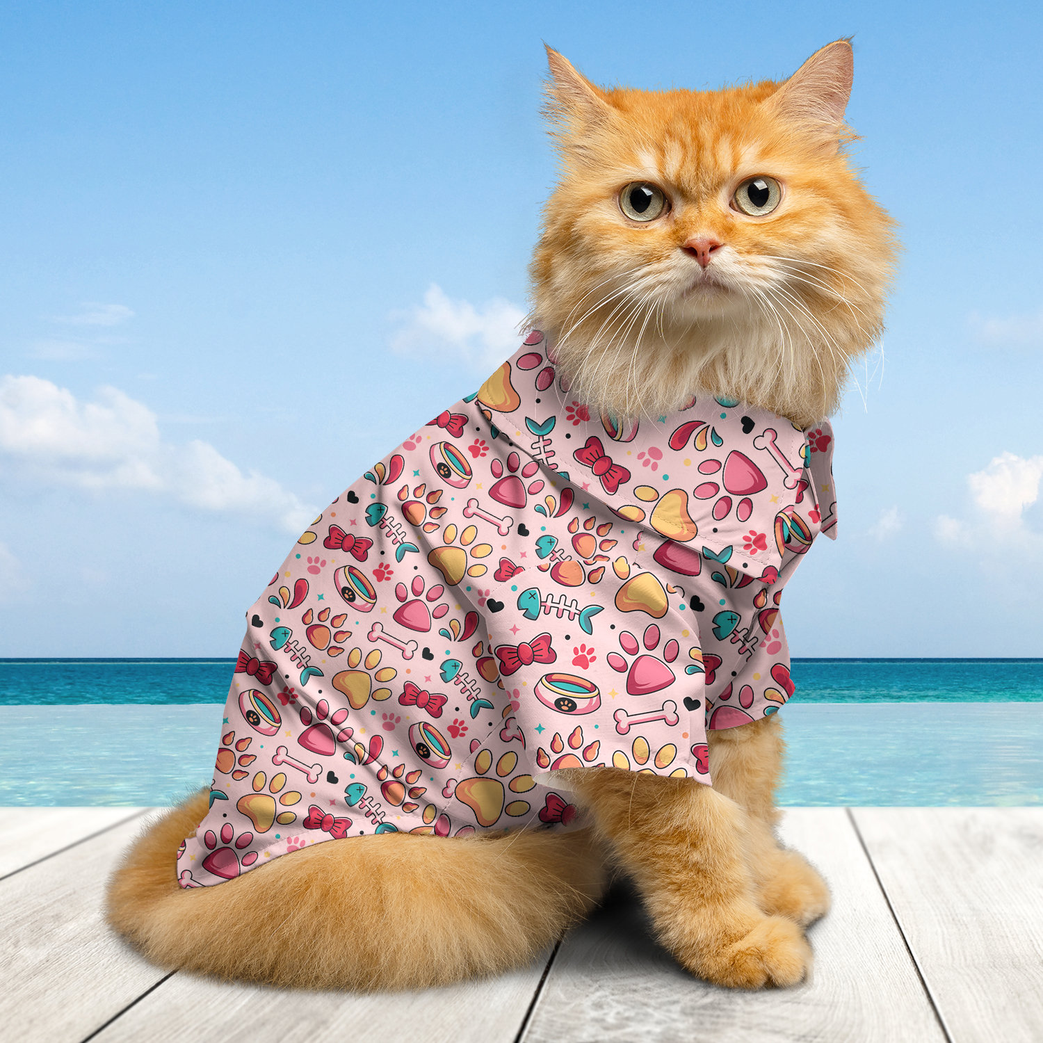 Hawaiian Cat Shirt Pet Aloha Shirts Hawaiian Dog Shirt Custom Pet Clothes Personalized Pet Gifts Etsy