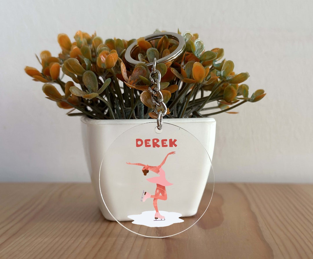 Custom Acrylic Figure Skating Keychain, Figure Skating Keychain, Figure